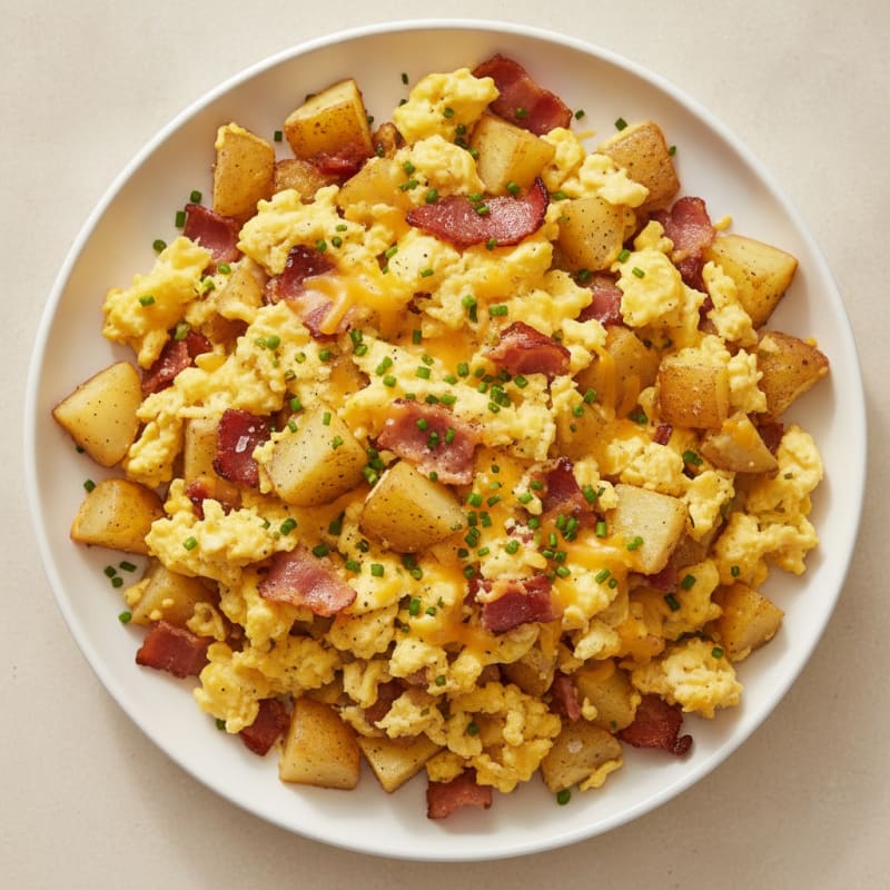 Bacon, Egg, and Potato Scramble