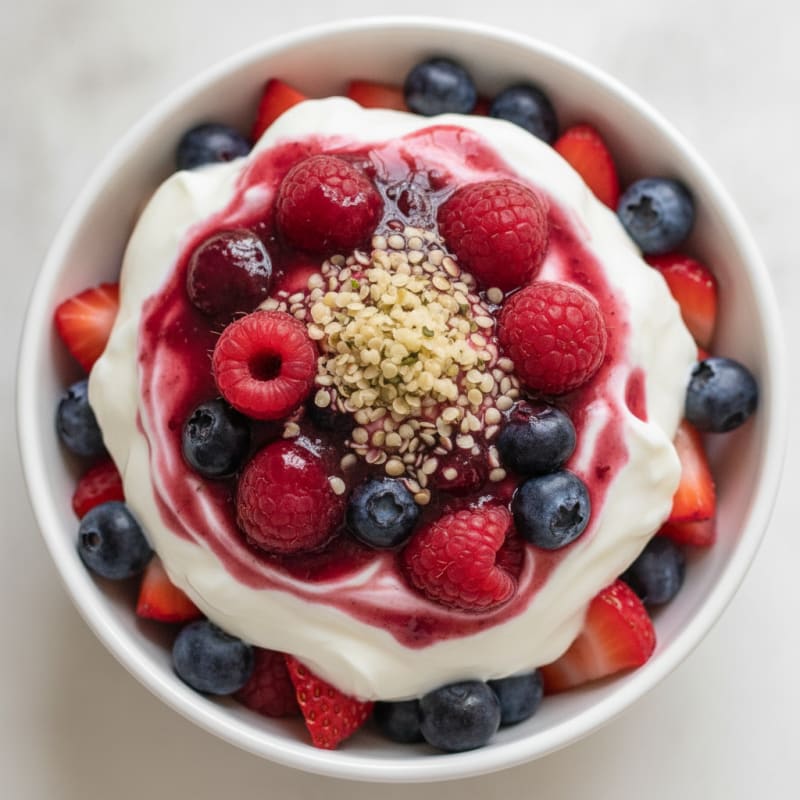 Creamy Greek Yogurt Protein Parfait with Mixed Berries