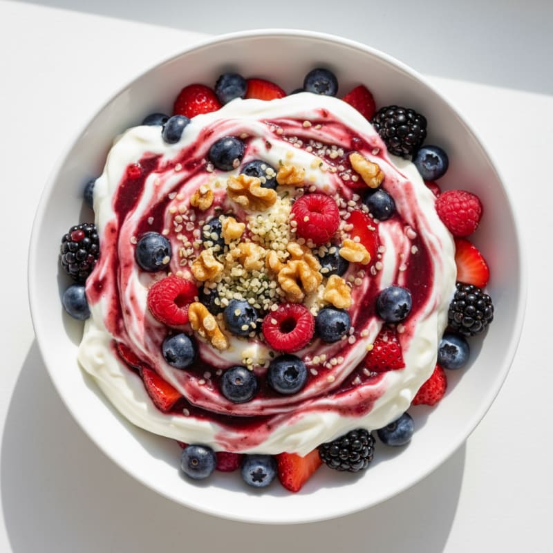 Creamy Greek Yogurt Protein Parfait with Mixed Berries