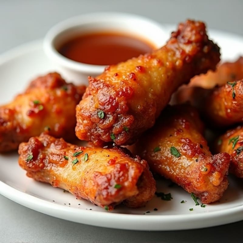 Crispy Baked Spicy BBQ Chicken Wings