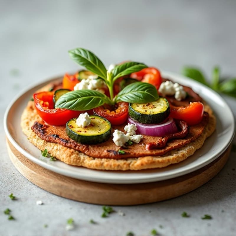Herb-Roasted Vegetable and Goat Cheese Flatbread