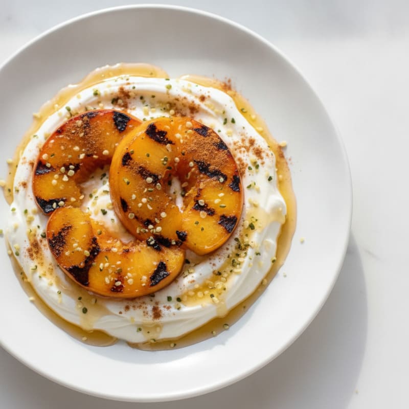 Grilled Peaches with Honey-Lime Glaze