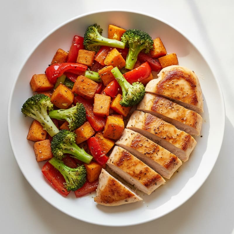 Pan-Seared Chicken with Roasted Vegetables