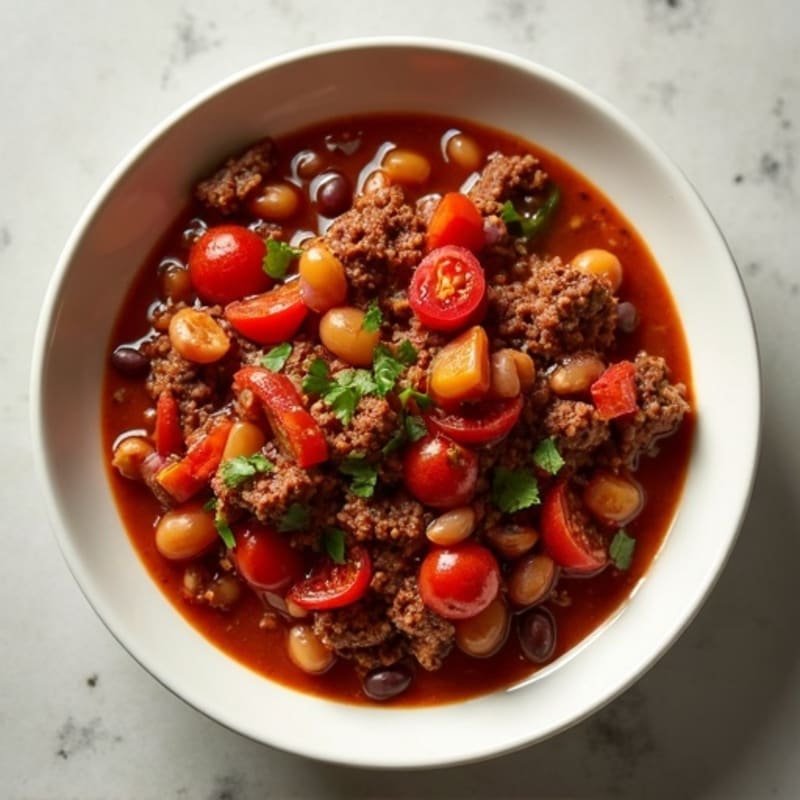 Fire-Roasted Chunky Beef and Bean Chili