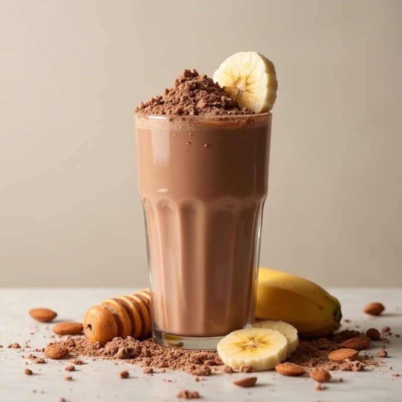Chocolate Protein Shake with Almond Butter