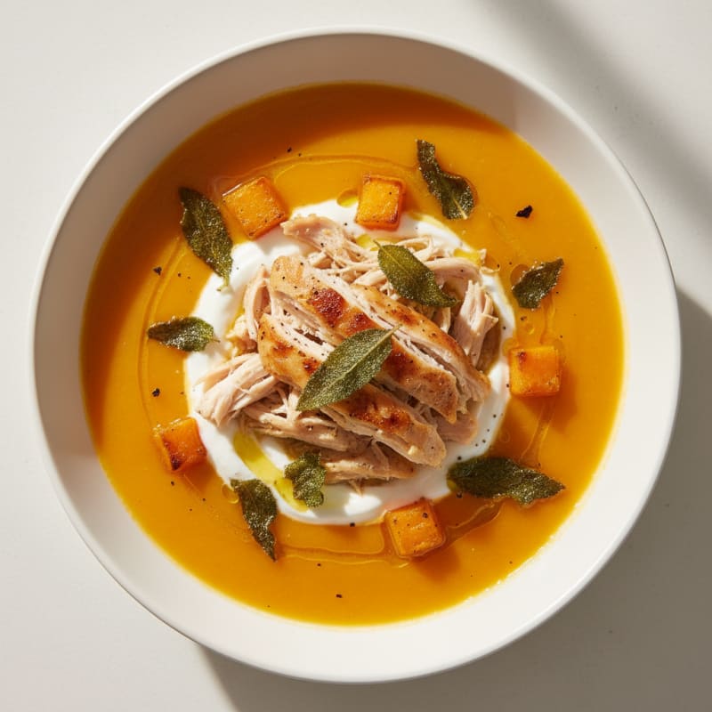 Roasted Butternut Squash Soup with Sage