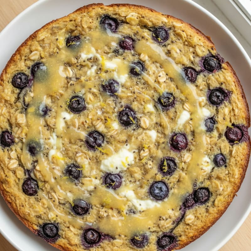 Blueberry Lemon Ricotta Baked Oatmeal