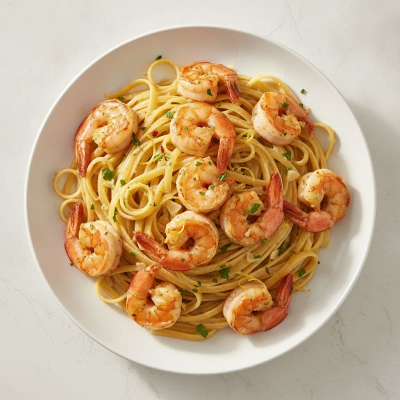 Garlic Butter Prawn Scampi with Linguine