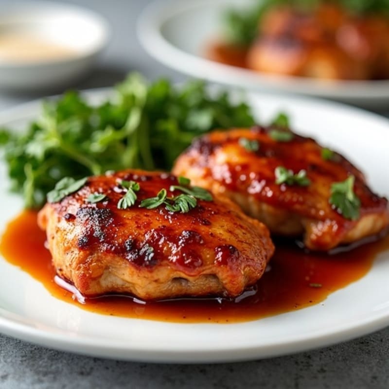Honey-Garlic BBQ Glazed Chicken Thighs