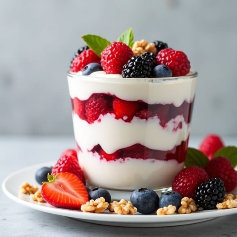 Creamy Greek Yogurt Protein Parfait with Mixed Berries