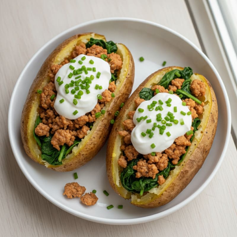 Loaded Baked Potatoes with Chives