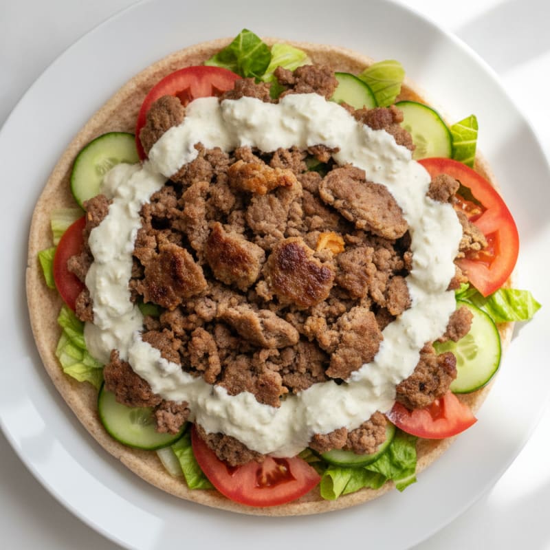 Lamb Doner Kebab with Garlic Sauce
