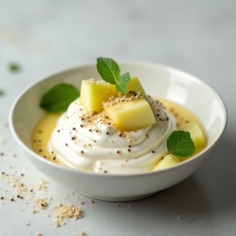 Vanilla Protein Yogurt with Green Apple and Chia Seeds