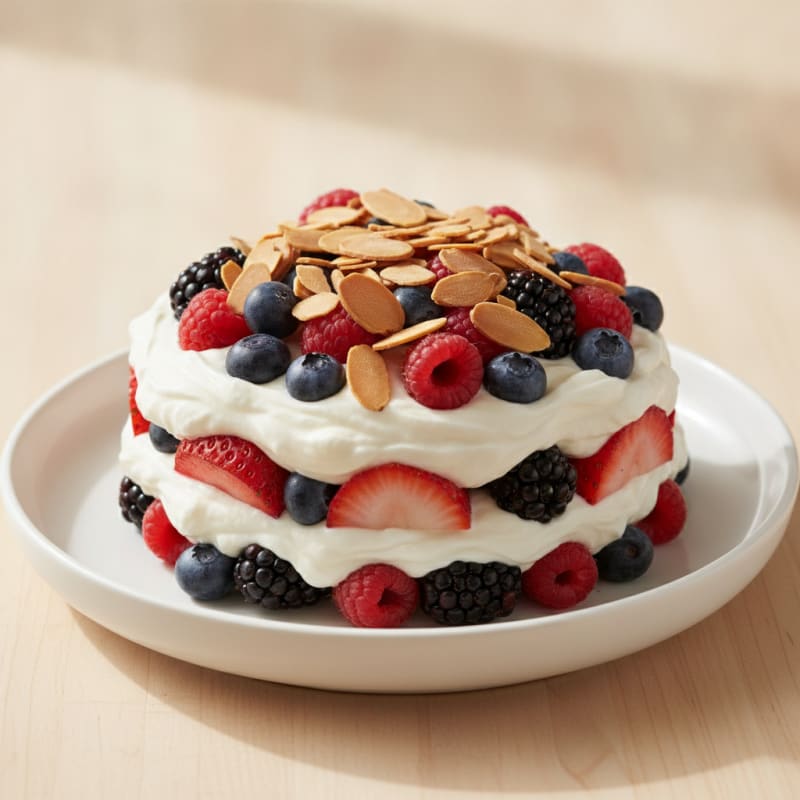 Greek Yogurt Protein Parfait with Mixed Berries