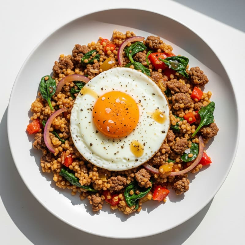 Beef and Couscous Medley with Egg