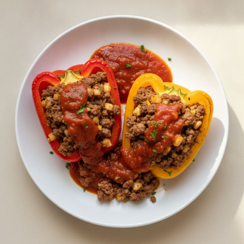 Ground Beef Stuffed Bell Peppers