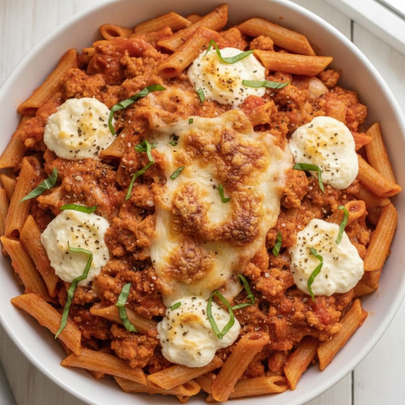 Classic Baked Ziti with Ricotta