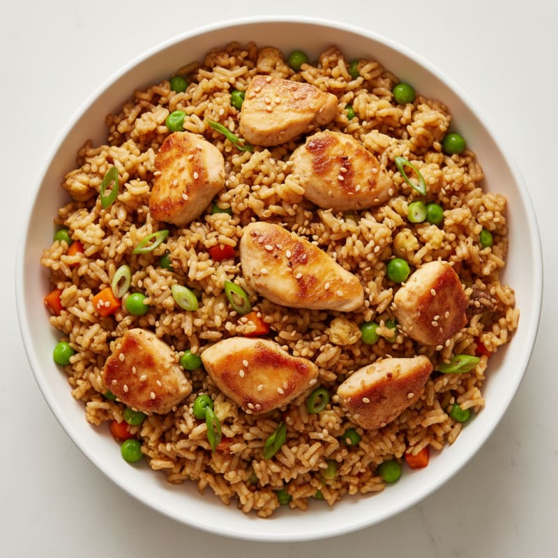 Crispy Sesame Chicken Fried Rice