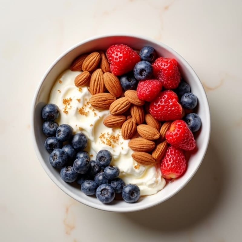 Cottage Cheese Berry Protein Bowl with Almonds