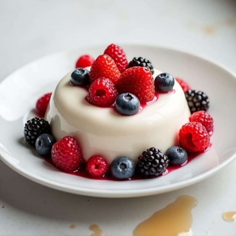 Silky Vanilla Protein Yogurt with Mixed Berries
