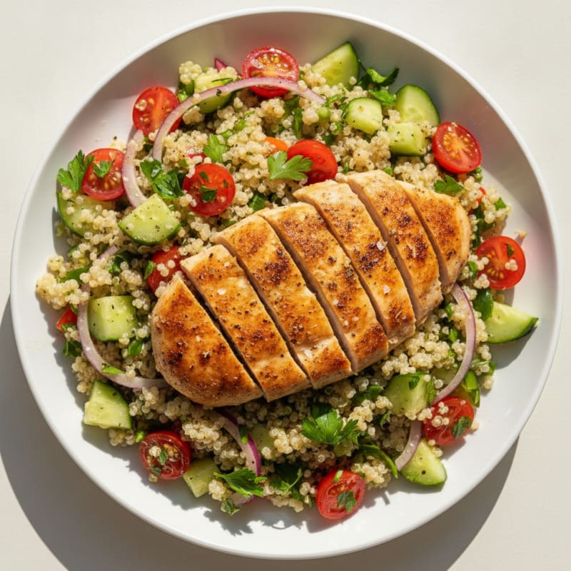 Lemon Herb Chicken and Quinoa Salad
