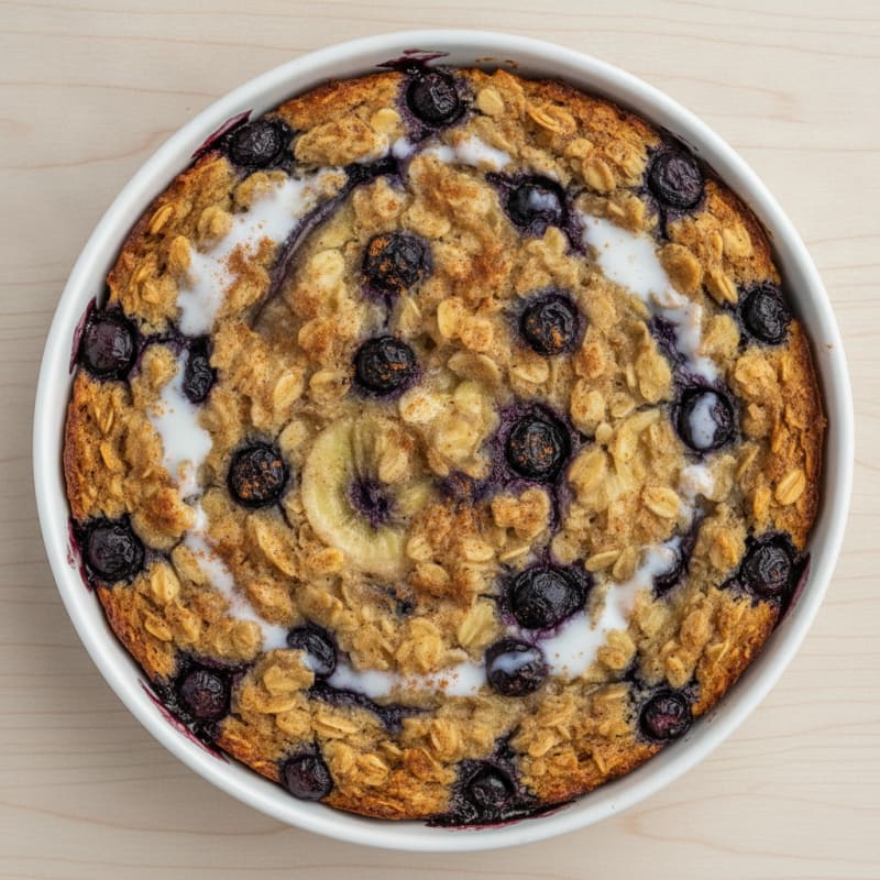 Banana Berry Baked Oatmeal