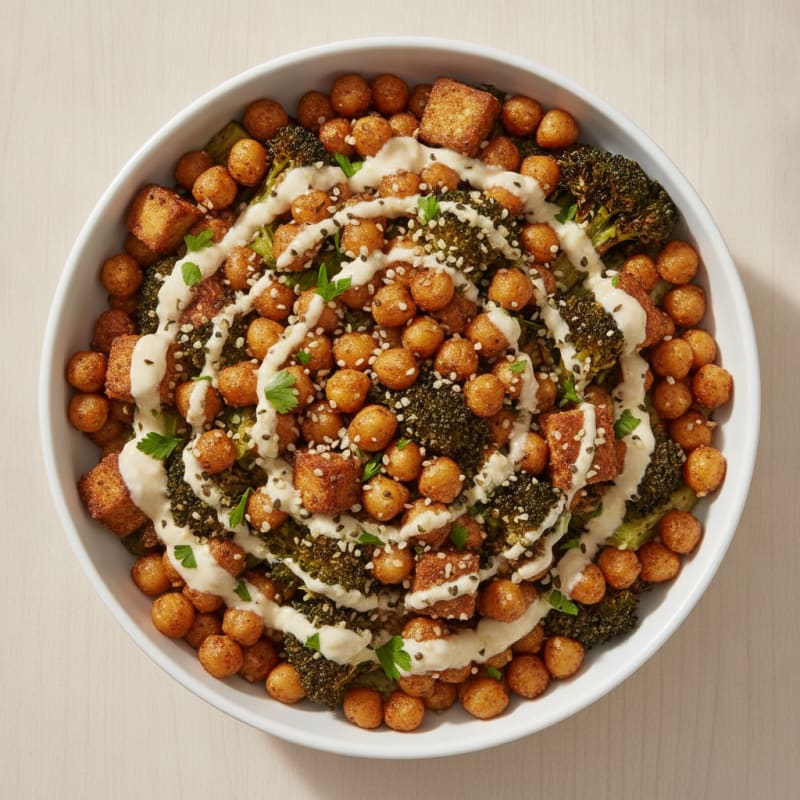 Roasted Vegetable and Chickpea Bowl
