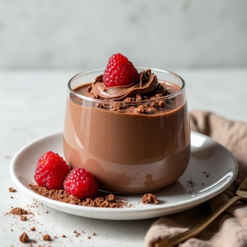 Silky Chocolate Protein Pudding with Greek Yogurt