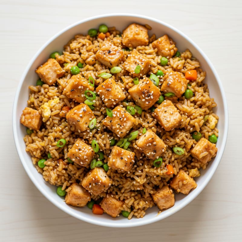 Crispy Sesame Chicken Fried Rice