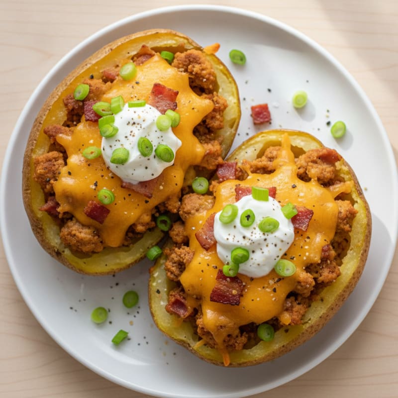 Bacon Cheddar Stuffed Potatoes