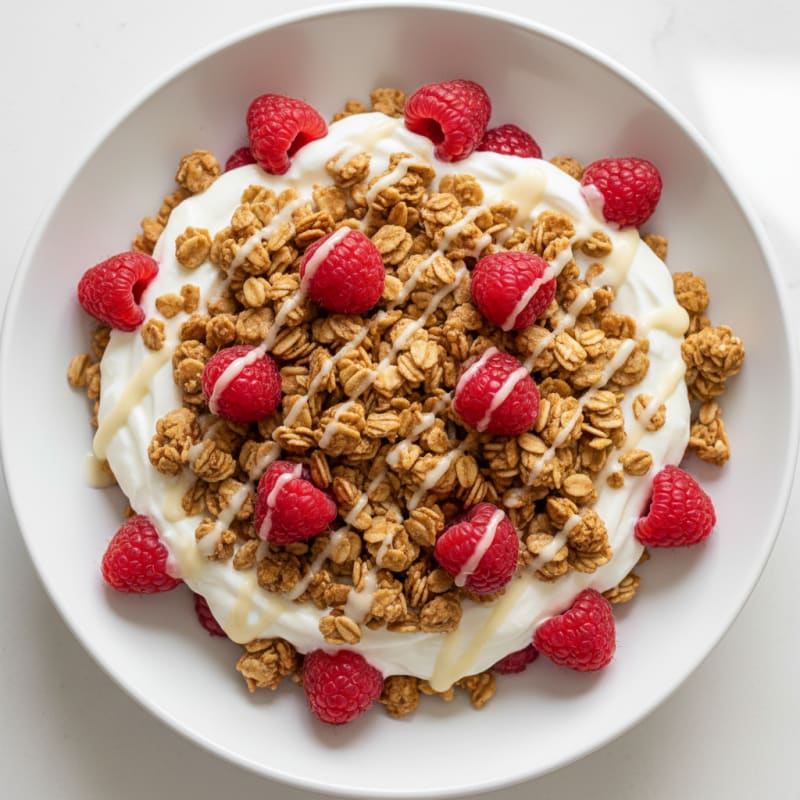 Vanilla Greek Yogurt Parfait with Protein Granola