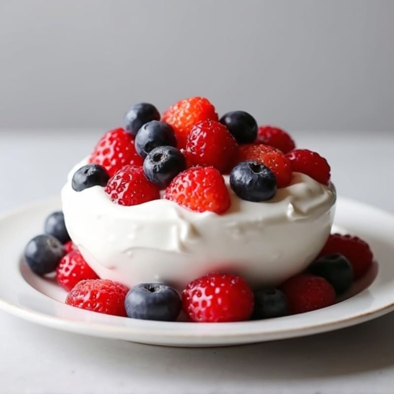 Silky Greek Yogurt with Fresh Berries and Chia Seeds