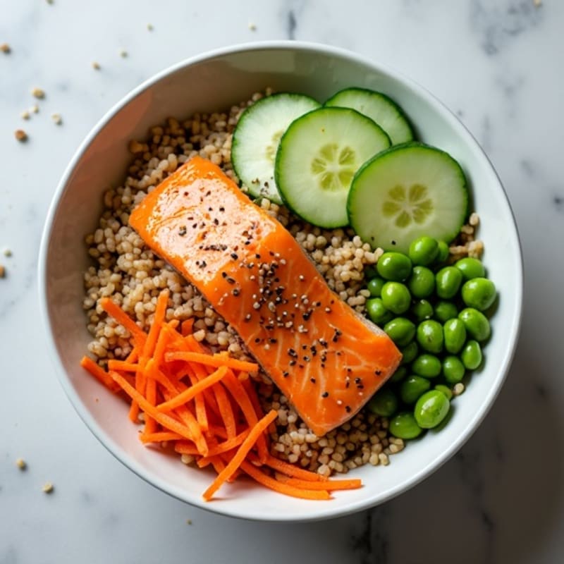 Fresh Salmon Sesame Ginger Rice Bowl