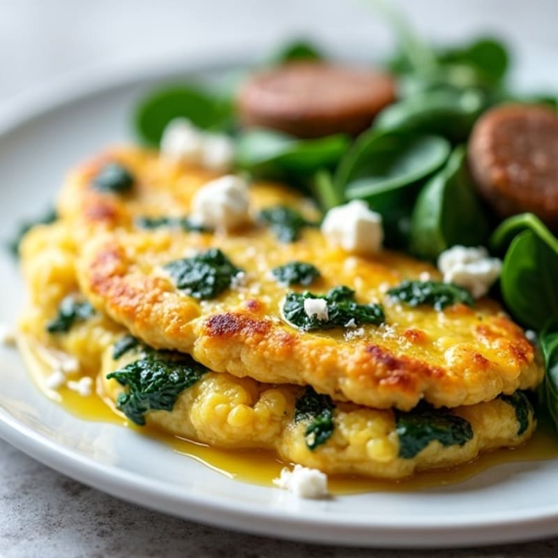 Egg White and Turkey Sausage Scramble with Spinach