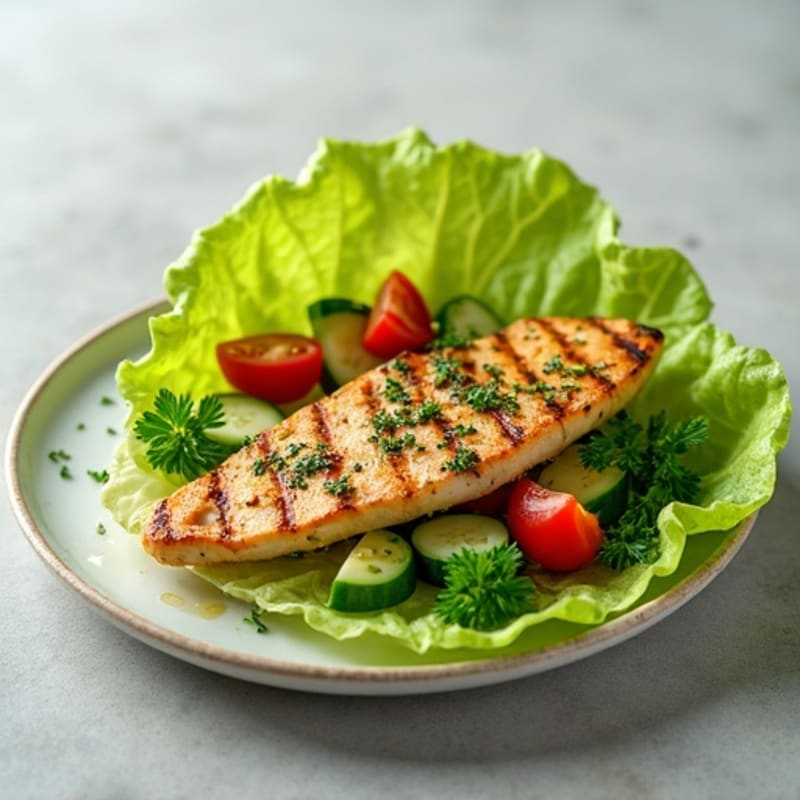 Fresh Herb-Grilled Chicken Lettuce Wrap