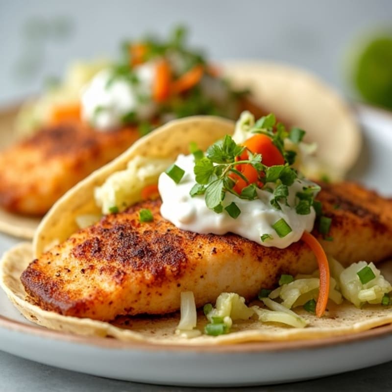 Crispy Baked Fish Tacos with Zesty Slaw