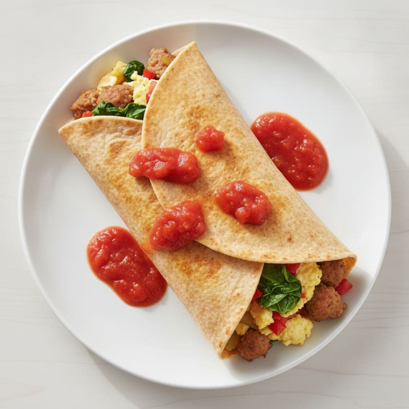 Ultimate Breakfast Burrito with Eggs and Sausage