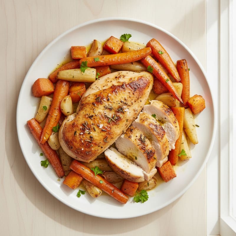 Savory Herb-Roasted Chicken with Root Vegetables