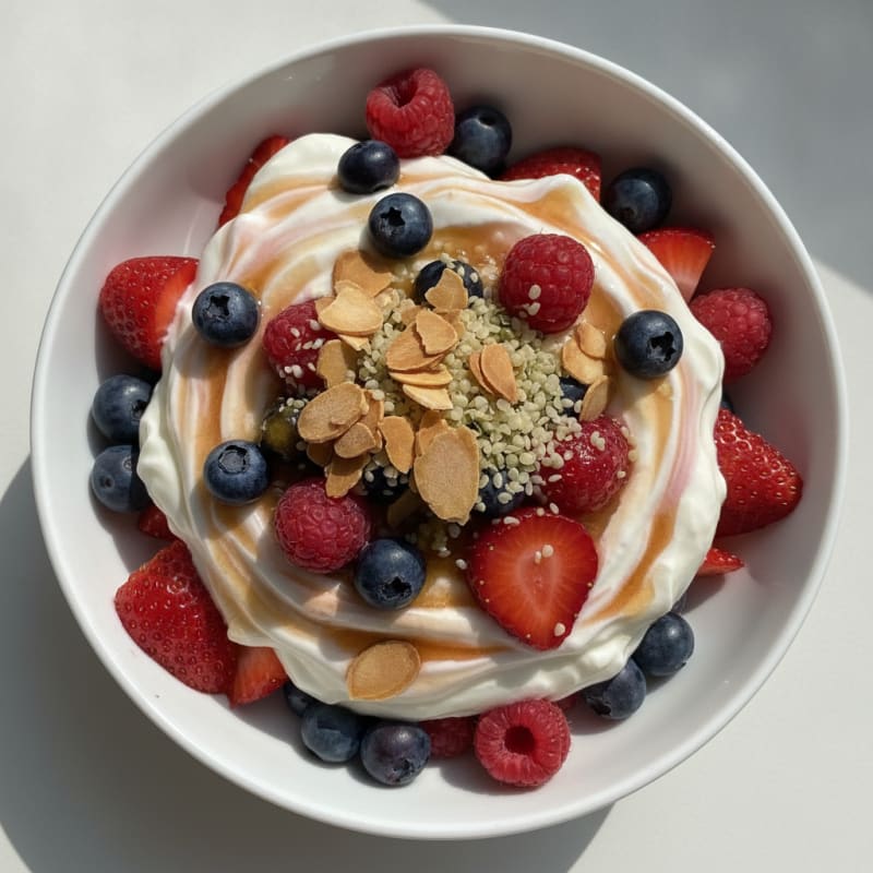 Creamy Greek Yogurt Protein Parfait with Mixed Berries