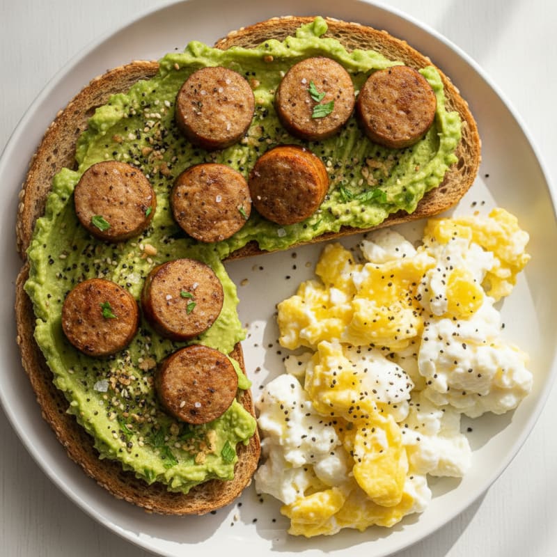 Chicken Sausage and Avocado Toast