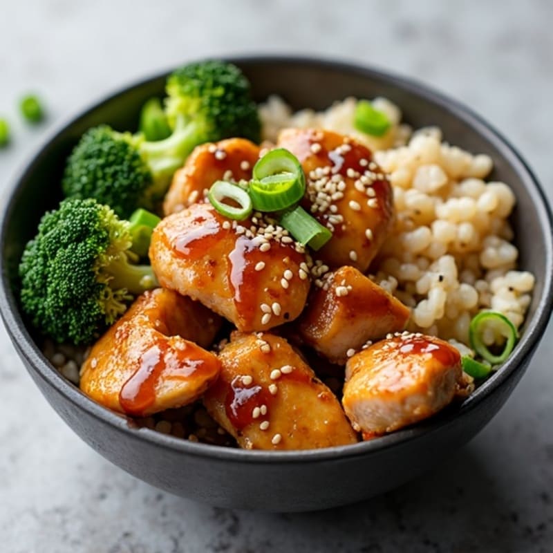 Sticky Ginger-Garlic Teriyaki Chicken Bowl