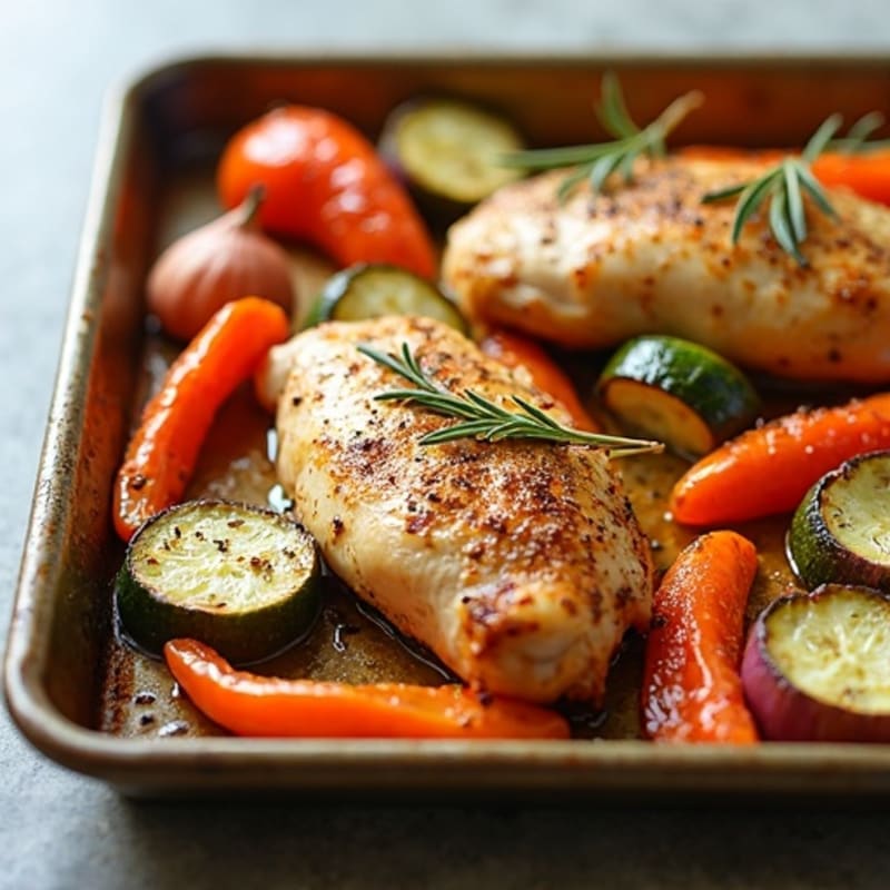 Sheet Pan Roasted Chicken and Crispy Vegetables