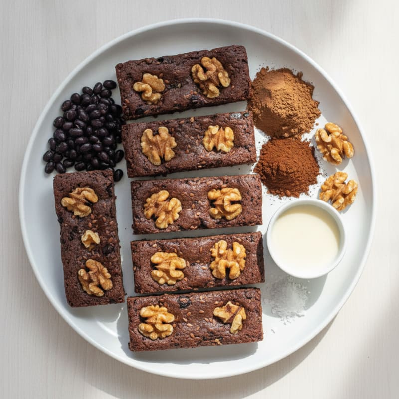 Chocolate Walnut Black Bean Protein Bars