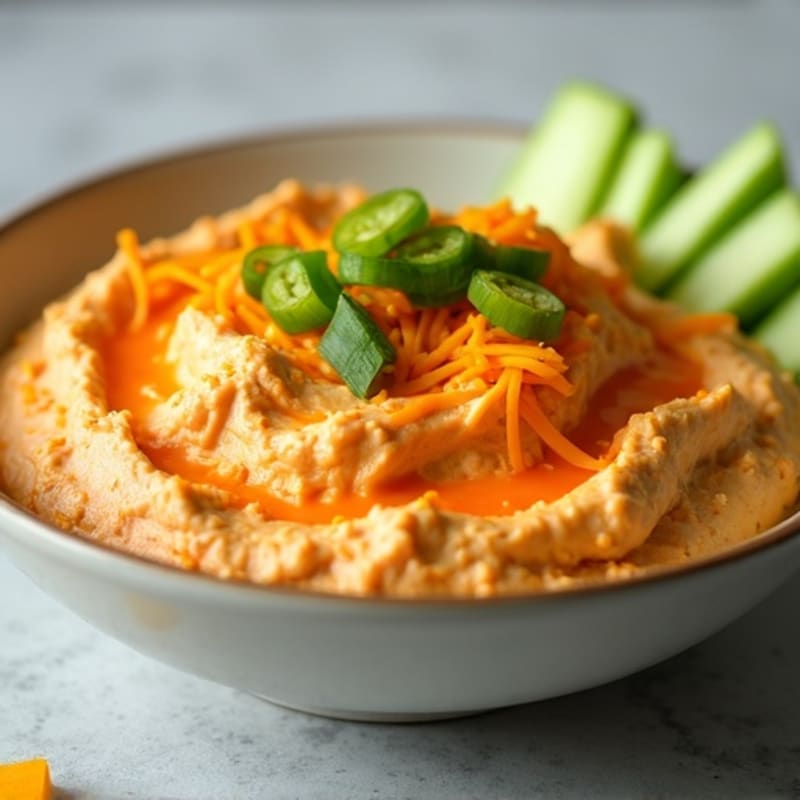 Lightened-Up Creamy Buffalo Chicken Dip