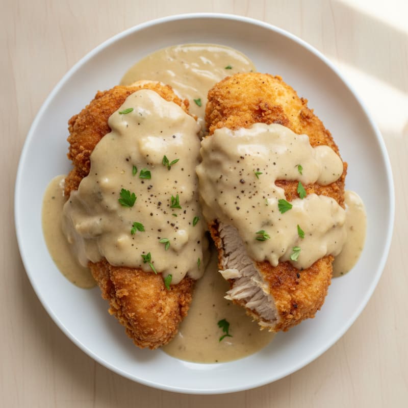 Buttermilk Fried Chicken with Creamy Gravy