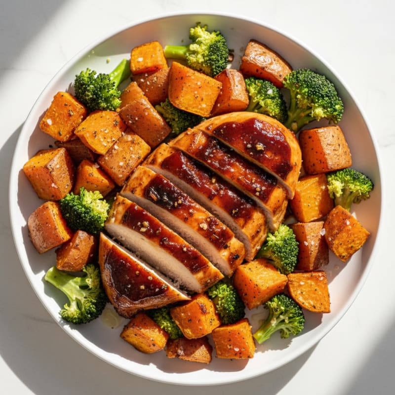 BBQ Chicken with Roasted Sweet Potatoes