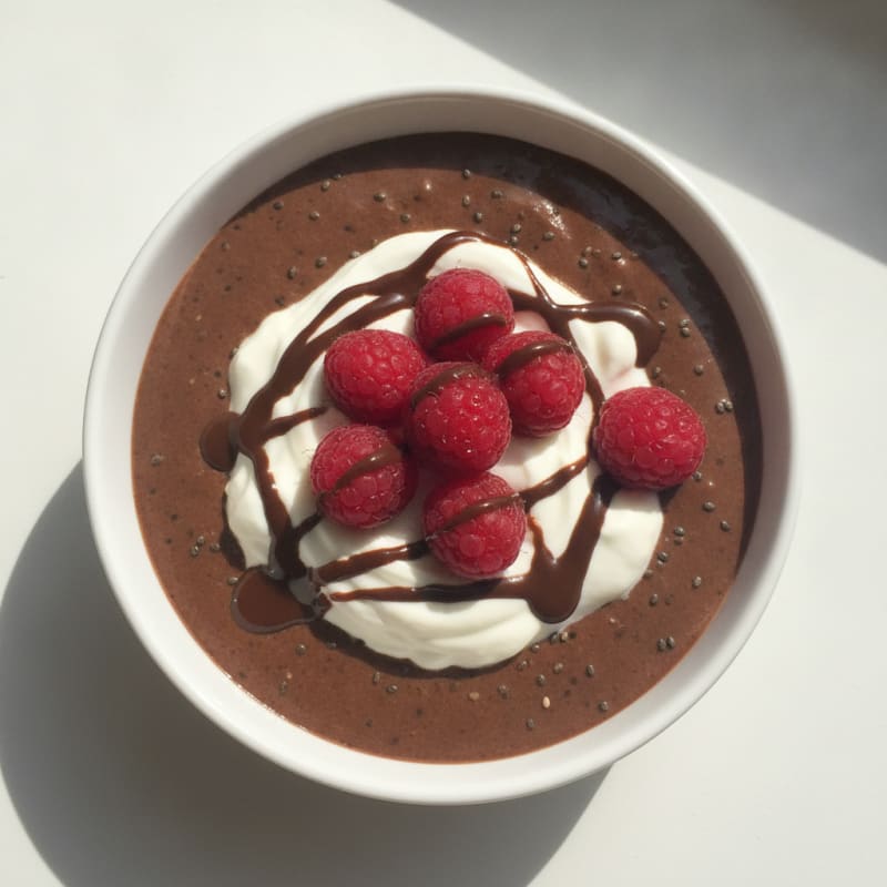 Silky Chocolate Protein Pudding with Greek Yogurt