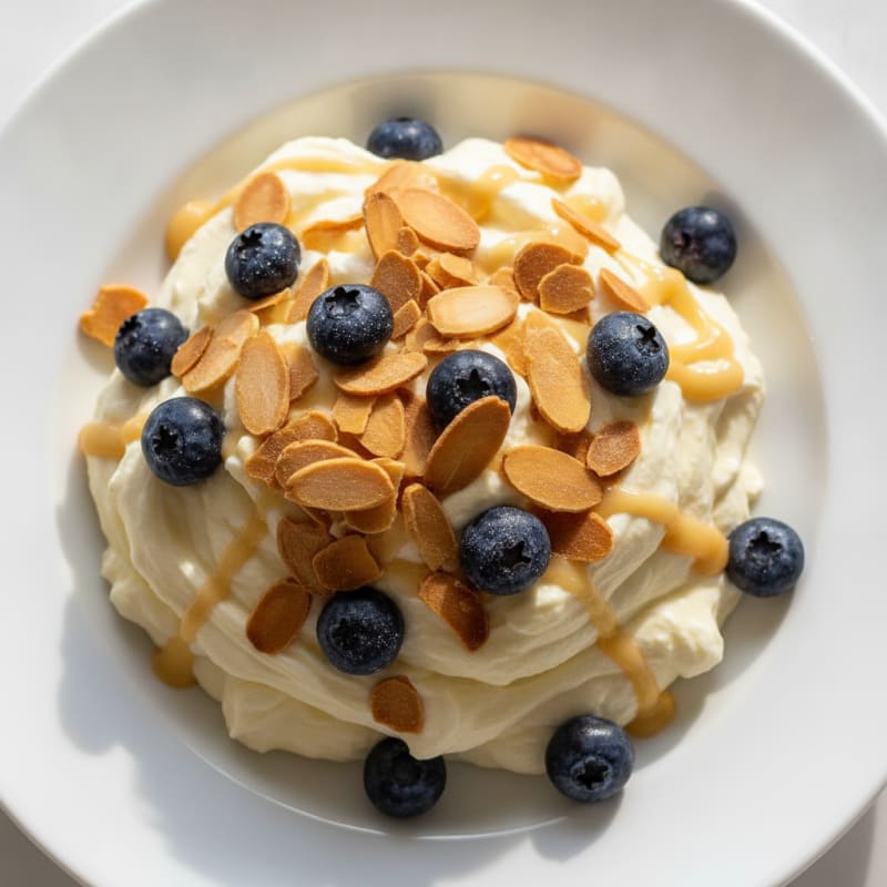 Creamy Vanilla Protein Yogurt with Toasted Almonds