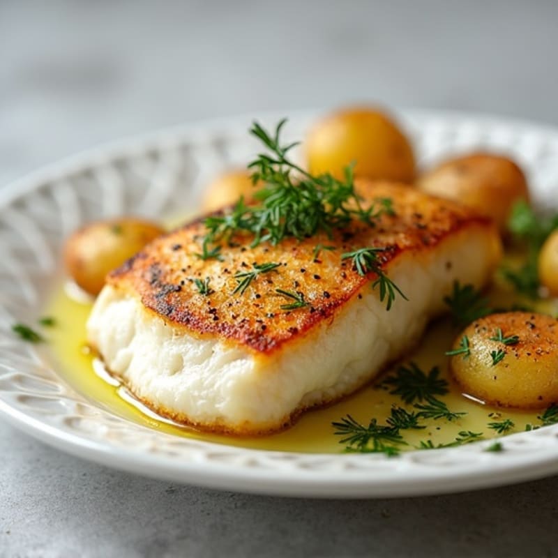 Pan-Seared Cod with Steamed Herb Potatoes
