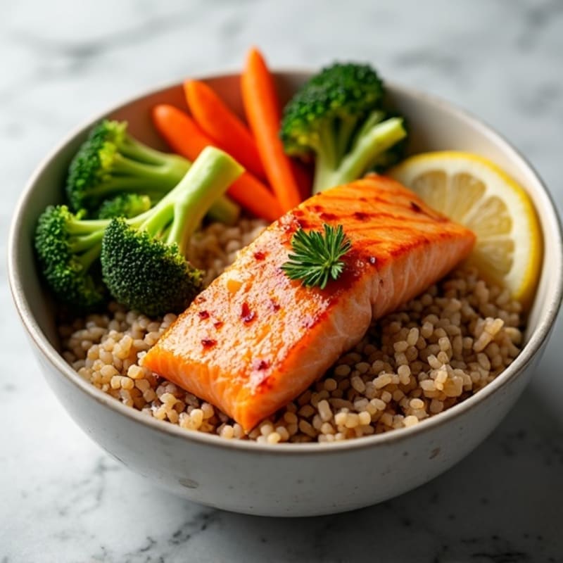 Honey-Ginger Glazed Salmon Rice Bowl